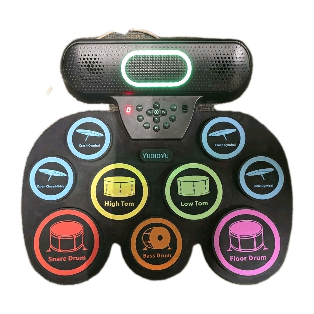 YUOIOYU Electronic Drum Set 9 Pad Portable MIDI Roll-Up Kit GUC‎ 🎶